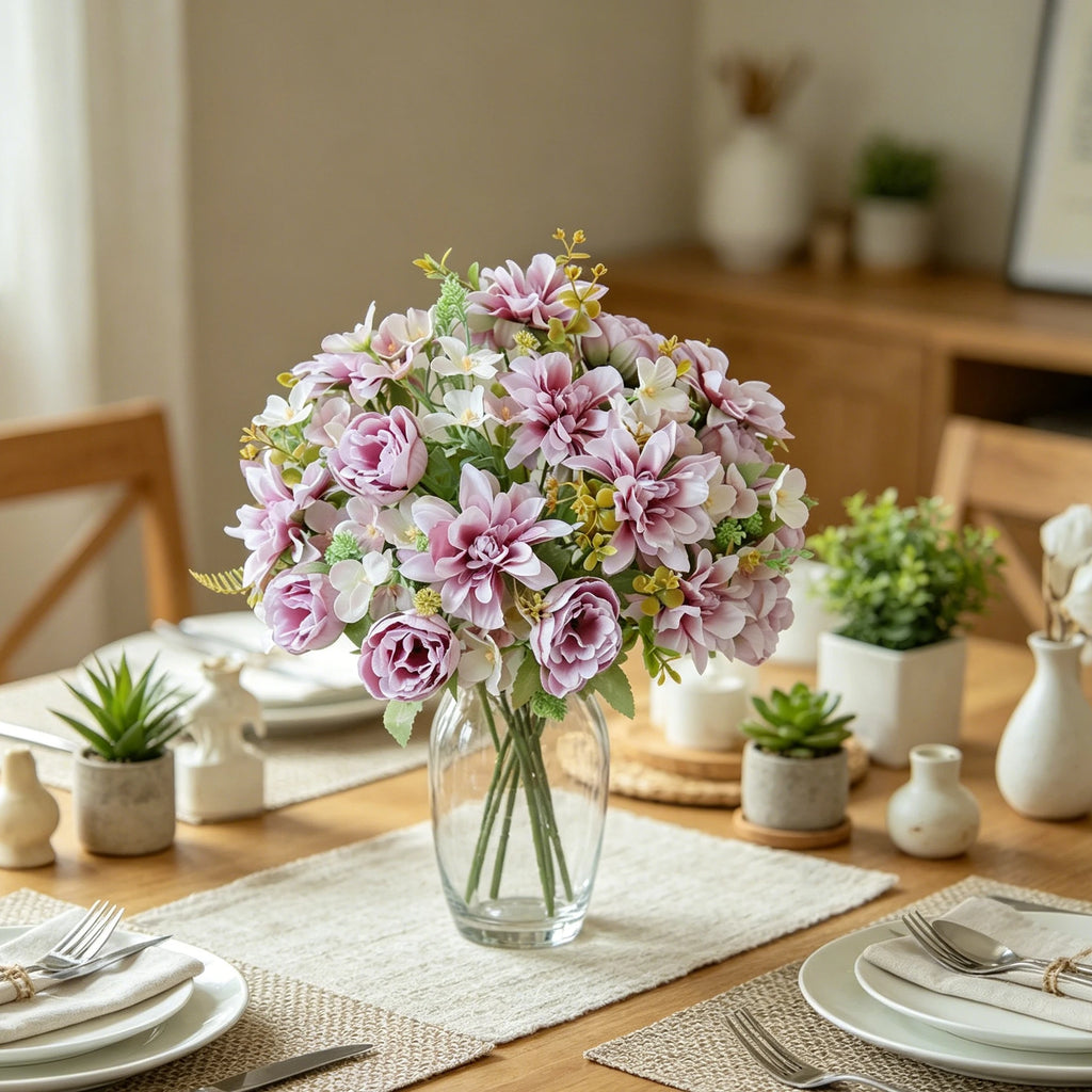 Silk Dahlia Peony Artificial Flowers – Wedding & Home Décor Artificial Flowers Babs
