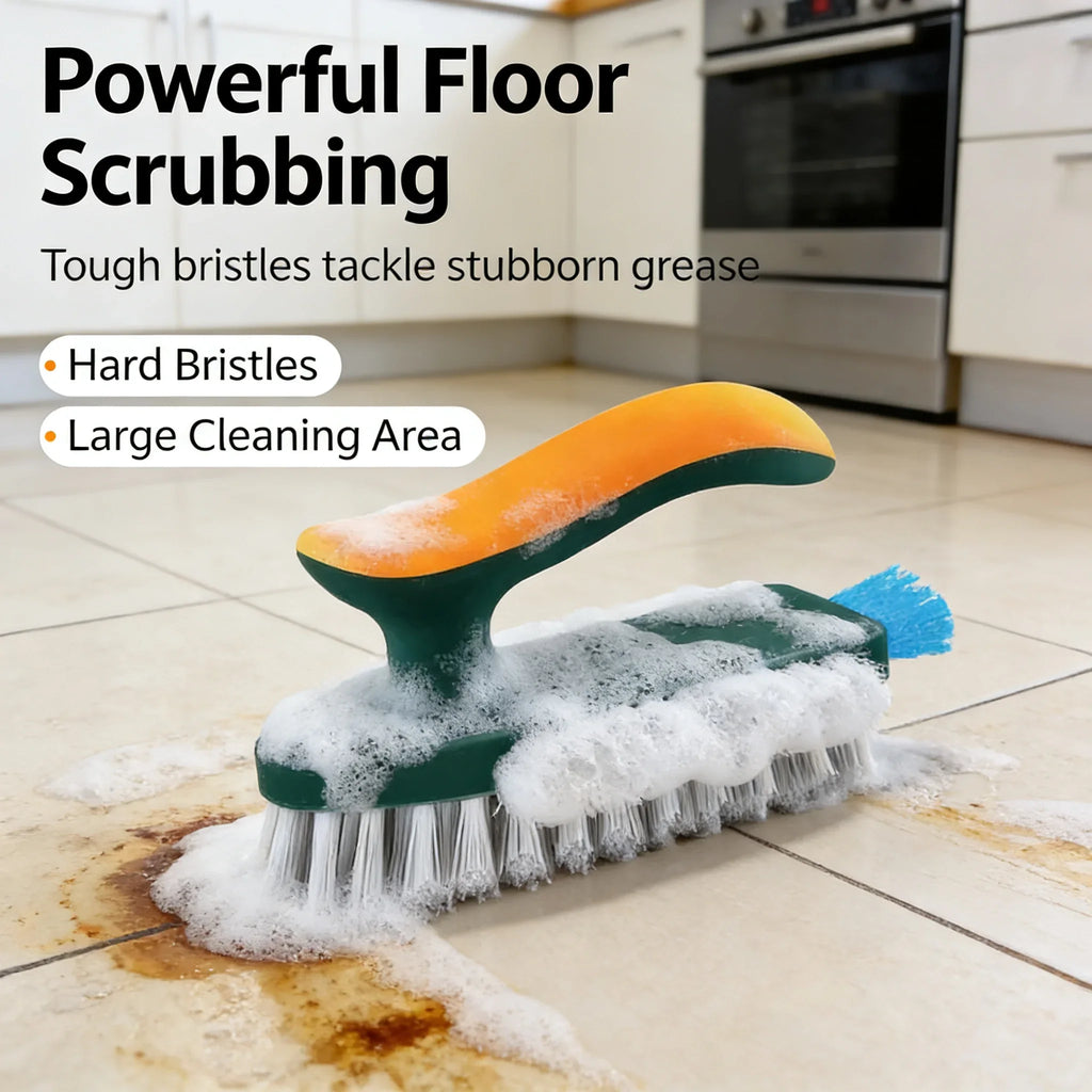 T-Handle Scrub Brush with Gap Grout Cleaner – Kitchen & Bath Cleaning Scrub Brush Babs