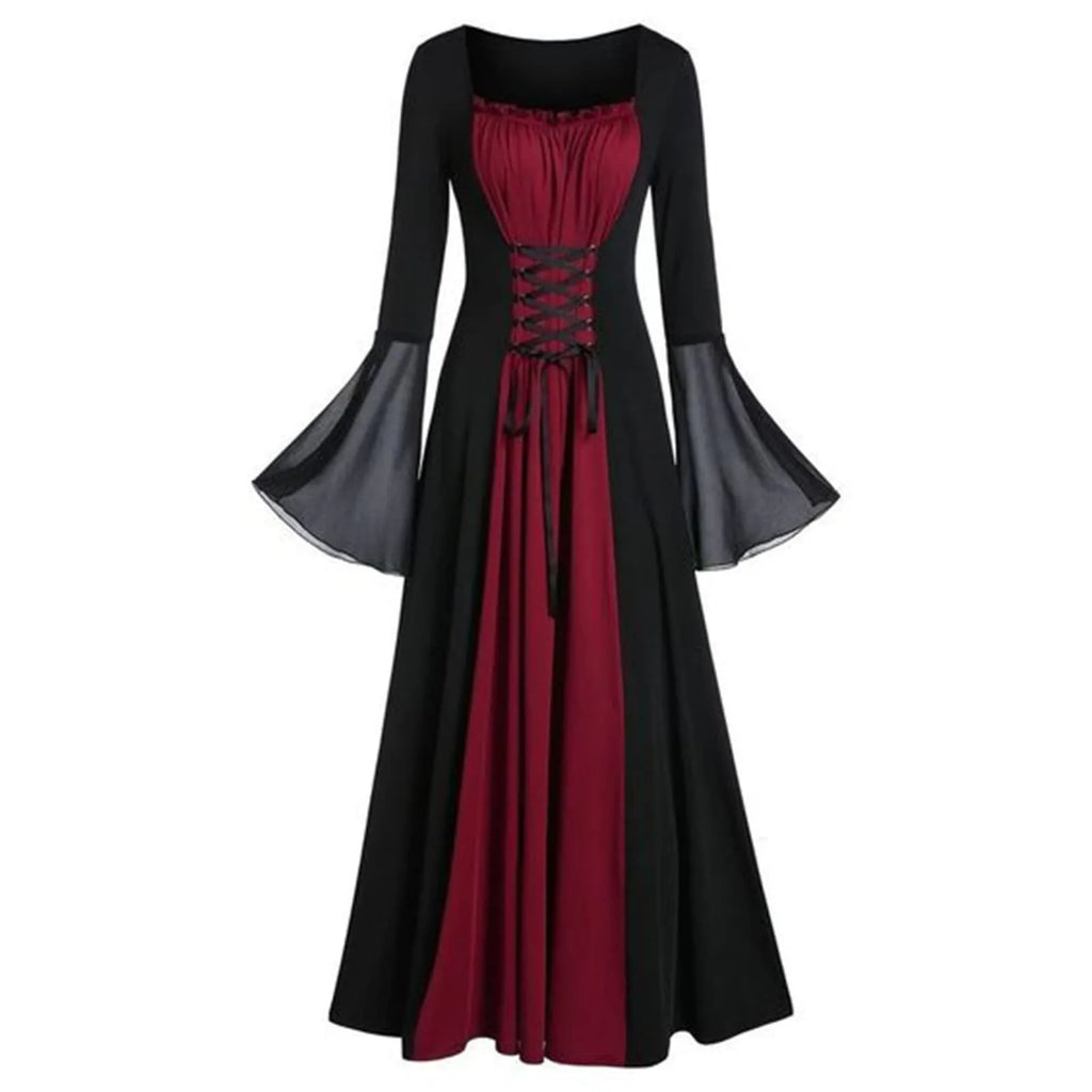 Plus Size Gothic Hooded Maxi Dress | Medieval Victorian Gown Gothic Costume Dress Babs