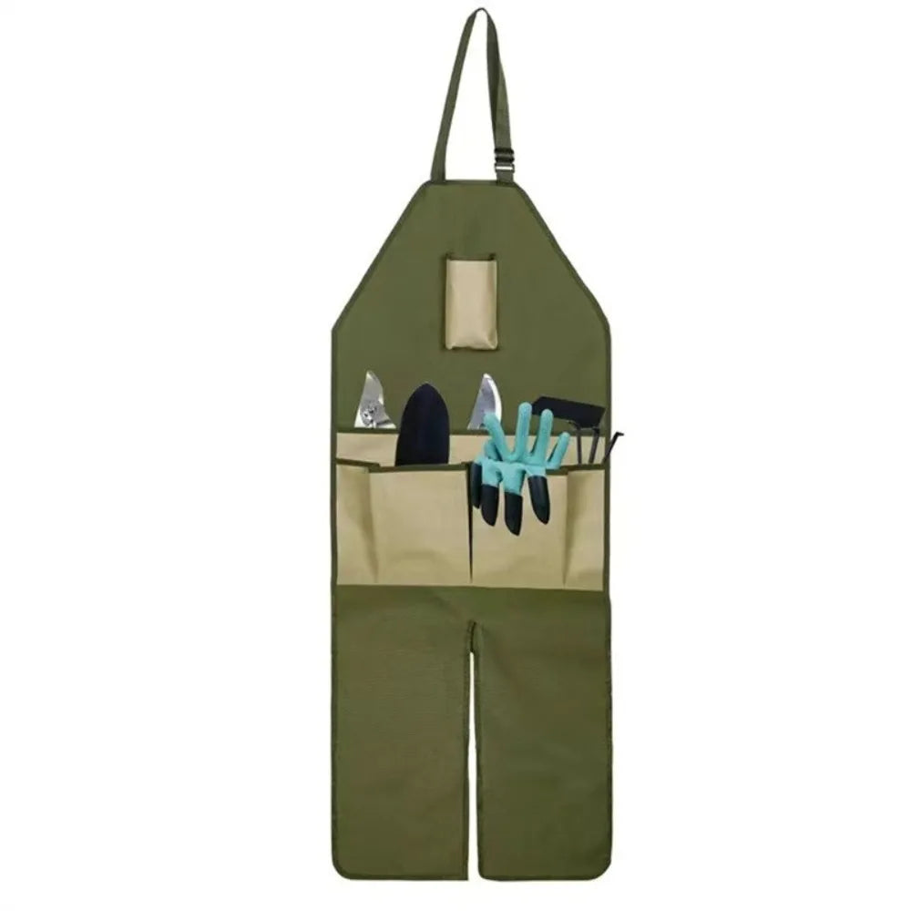 Gardening Apron with Multiple Pockets & Leg Protection Gardening Apron Babs light green