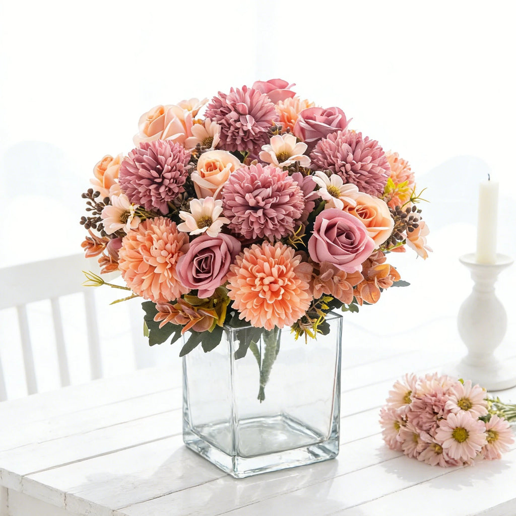 Artificial Silk Rose Bouquet for Weddings & Home Décor Artificial Flower Bouquet Babs