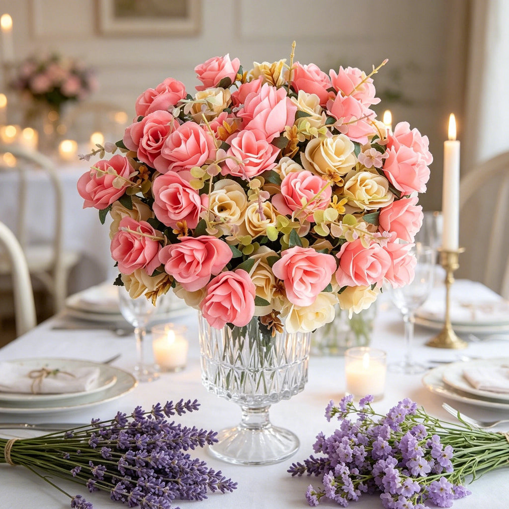 Silk Rose Artificial Flowers – Wedding & Home Décor Bouquet Artificial Silk Flowers Babs