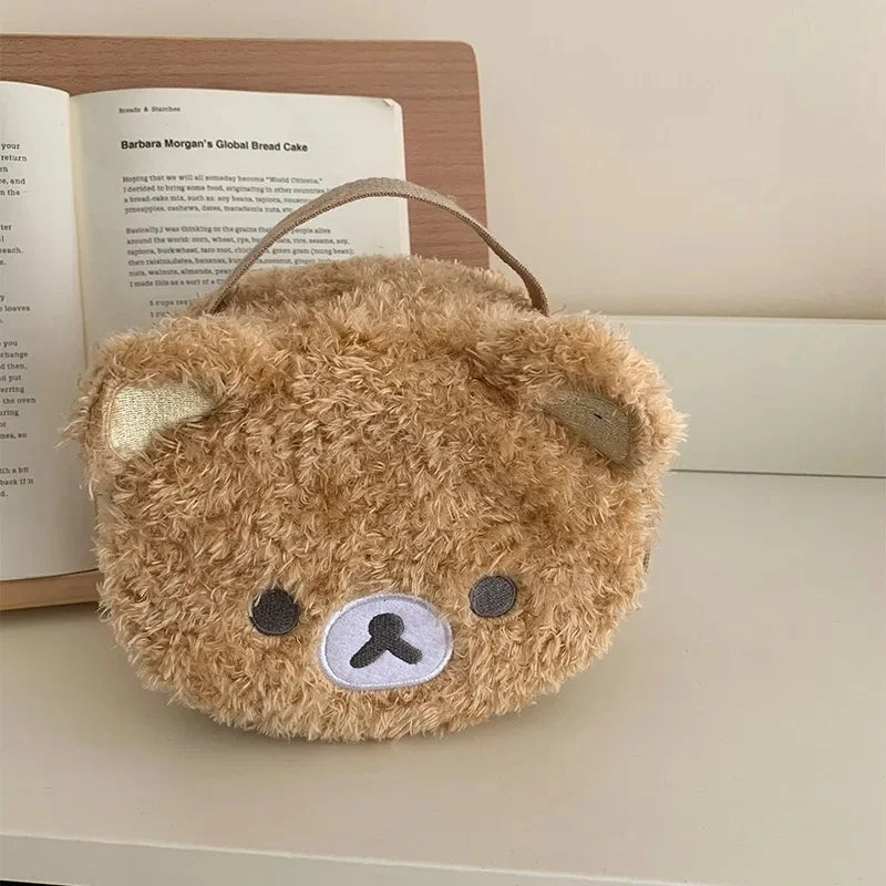 Anime Bear Plush Cosmetic Bag – Makeup & Jewelry Organizer Cosmetic Organizer Bag Babs Bear head bag