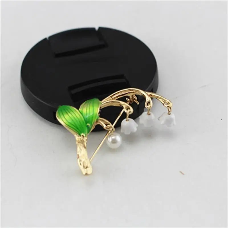 Lily of the Valley Plant Brooch – Vintage Floral Pin for Women Fashion Brooch Pin Babs