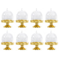 6-Pack Clear Mini Cupcake Boxes with Lids | Party Favor Trays Cupcake Favor Boxes Babs Gold 6Pcs