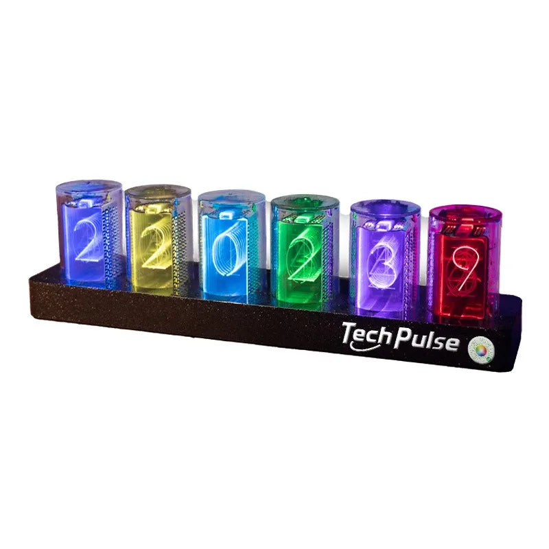 Nixie Tube LED Desk Clock – 16M Colors, Bluetooth, Silent LED Desk Clock Babs