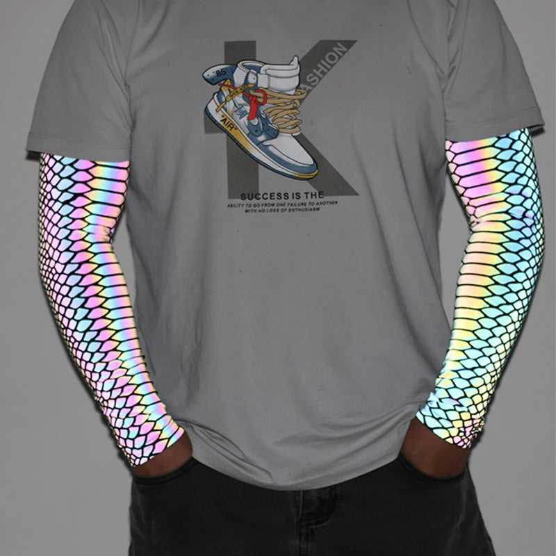 Men's Reflective Arm Sleeves – UV Protection for Cycling & Sports Sports Arm Sleeves Babs