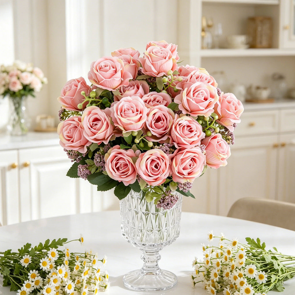 Artificial Silk Rose Bouquet – Wedding & Home Décor Artificial Flower Bouquet Babs