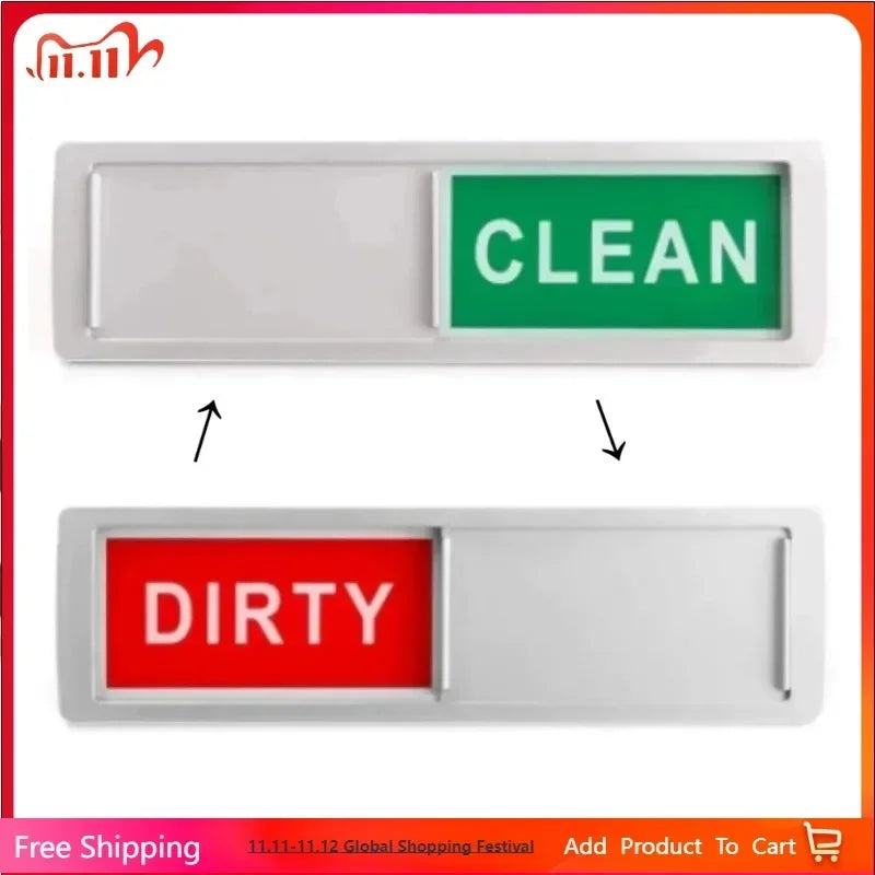 Dishwasher Clean Dirty Magnet Sign | Kitchen Fridge Organizer Fridge Magnet Sign Babs
