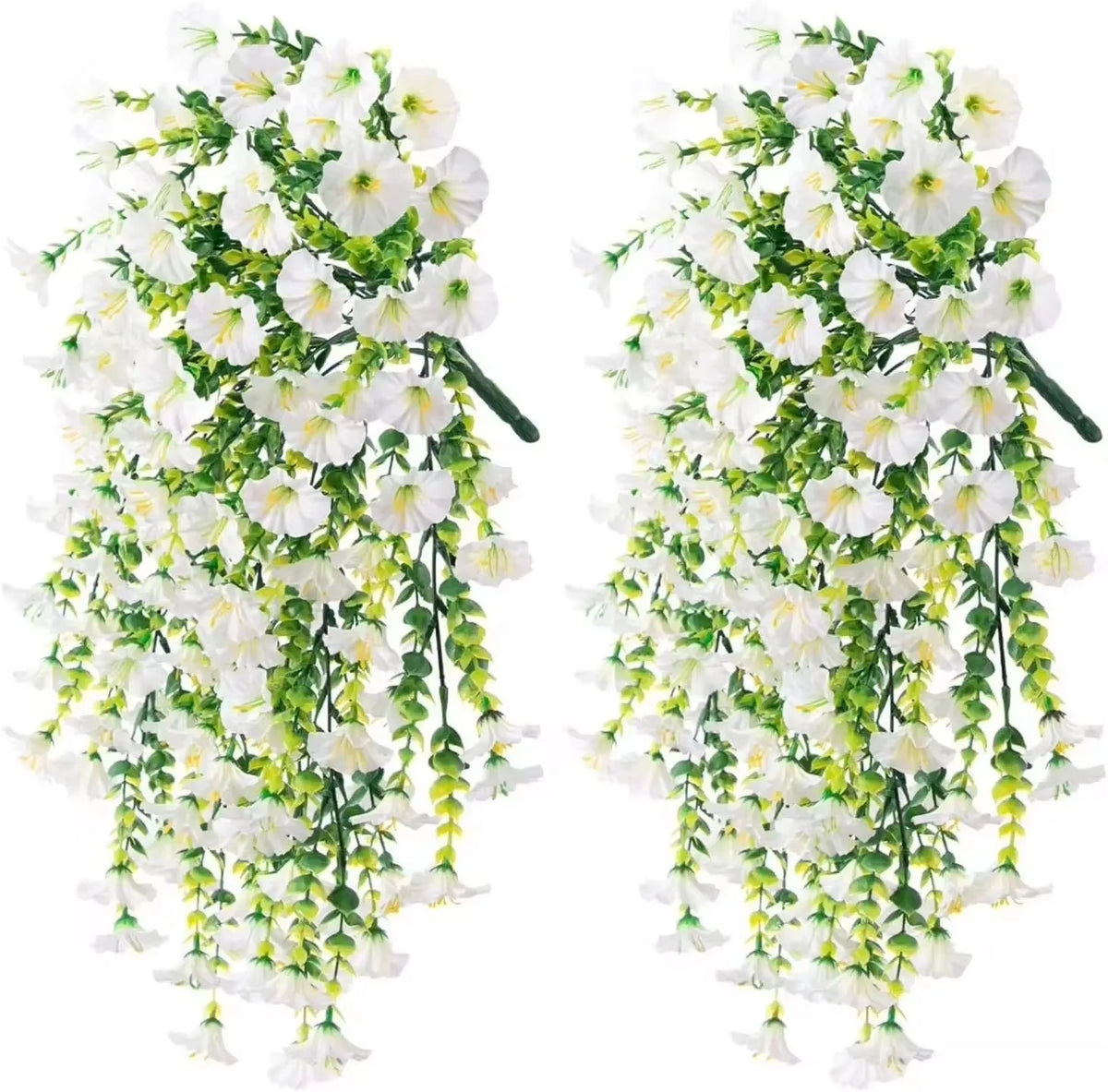 Artificial Morning Glory Flower Vine – Wedding & Home Decor Artificial Flower Vine Babs WHITE 3 pcs