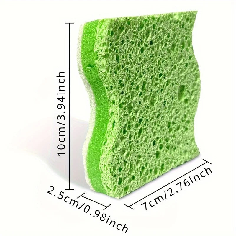 Non-Scratch Wood Pulp Cotton Scrub Sponge – Double-Side Design Dishwashing Scrub Sponge Babs