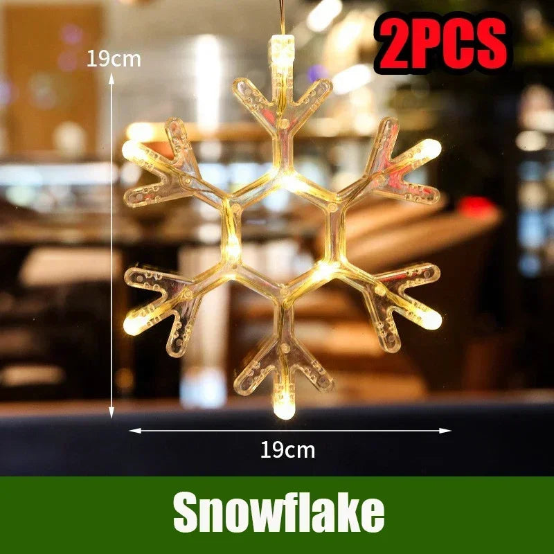 LED Christmas String Lights – Santa Claus Window Suction Cup