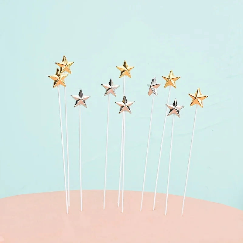 3D Mini Star Cake Toppers – Birthday & Party Decorations Cake Toppers Babs
