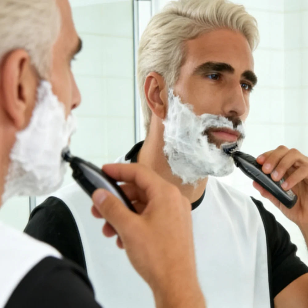 Men's Shaving Apron Beard Catcher Cape Bib – White Shaving Grooming Apron Babs