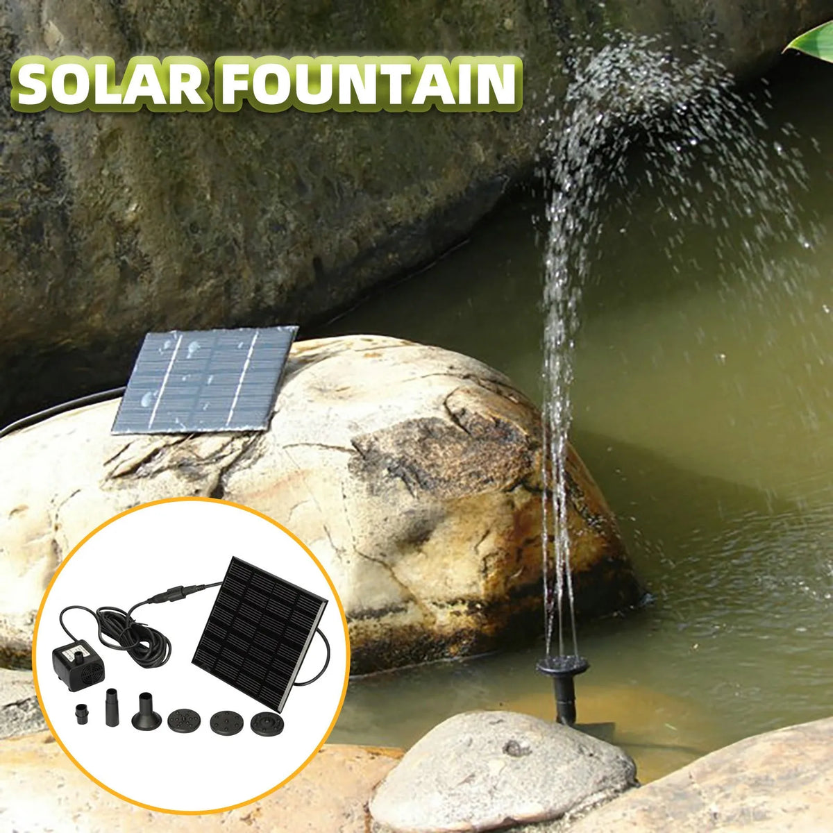 Mini Solar Floating Fountain – Garden Bird Bath & Pond Decor Solar Garden Fountain Babs