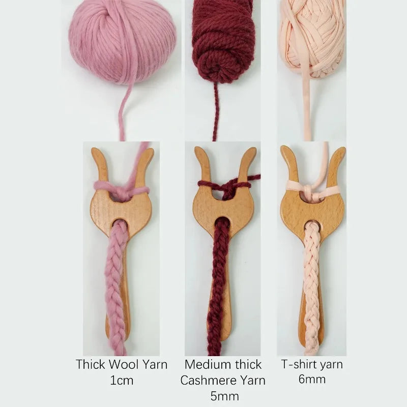 19cm Bamboo Knitting Fork – Wool Flower Knitting Tool Knitting Fork Tool Babs