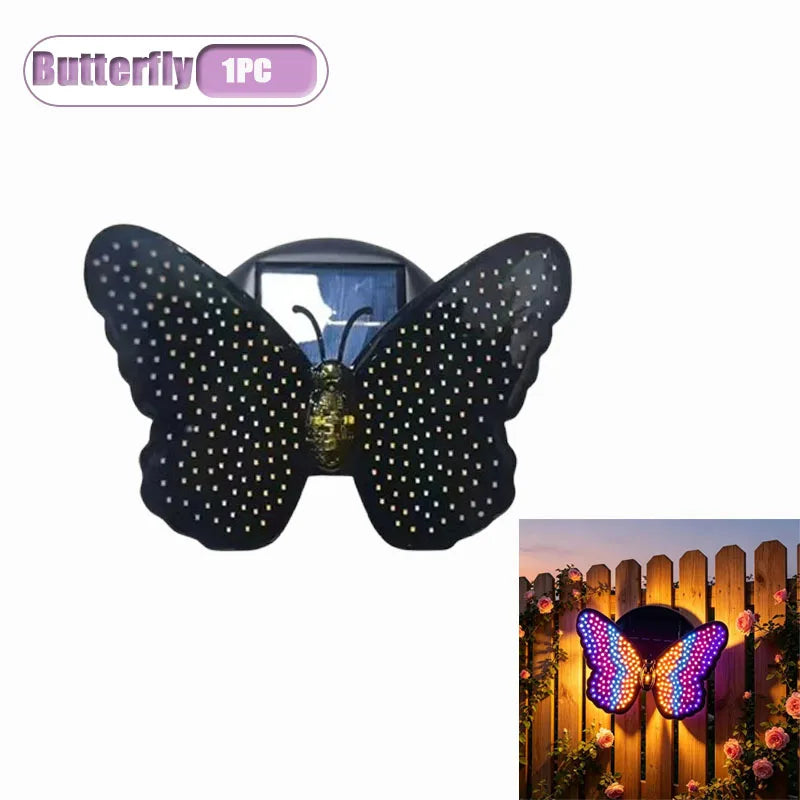 Solar Butterfly Wall Light – 7-Color LED Outdoor Garden Decor Solar Garden Light Babs Butterfly-1PC