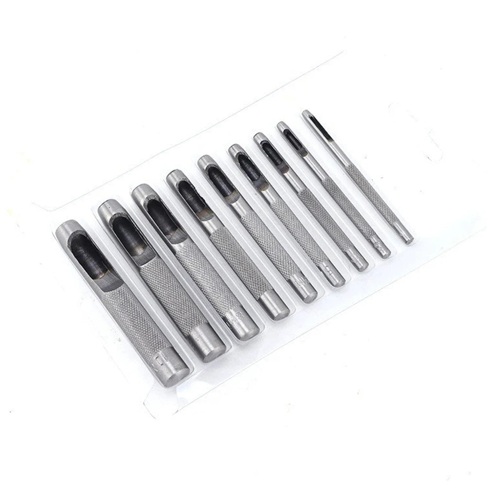 10-Piece Steel Hollow Hole Punch Set for Leather – 1–10mm Hollow Punch Set Babs