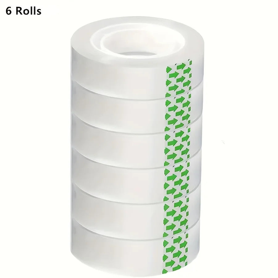 Super Strong Transparent Tape 6/8 Rolls – Office, Gift & Crafts Adhesive Tape Set Babs 6Roll
