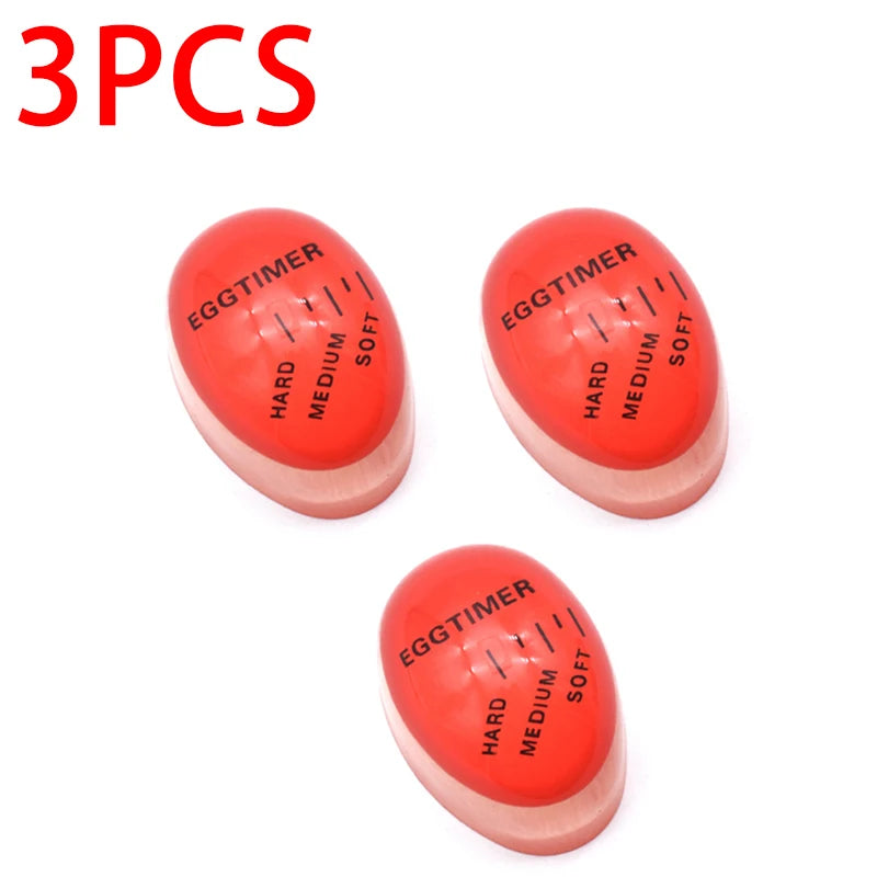 Egg Cooking Timer Clock – Color Changing Boiled Egg Indicator Egg Cooking Timer Babs 3pcs Red English