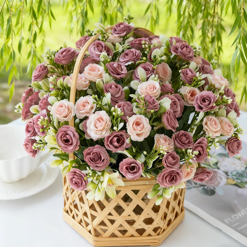 Artificial Silk Rose Bouquet – Wedding & Home Décor Artificial Silk Flowers Babs