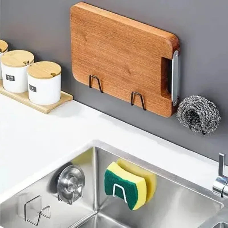 Self-Adhesive Stainless Steel Sink Sponge Drying Rack Sink Sponge Rack Babs