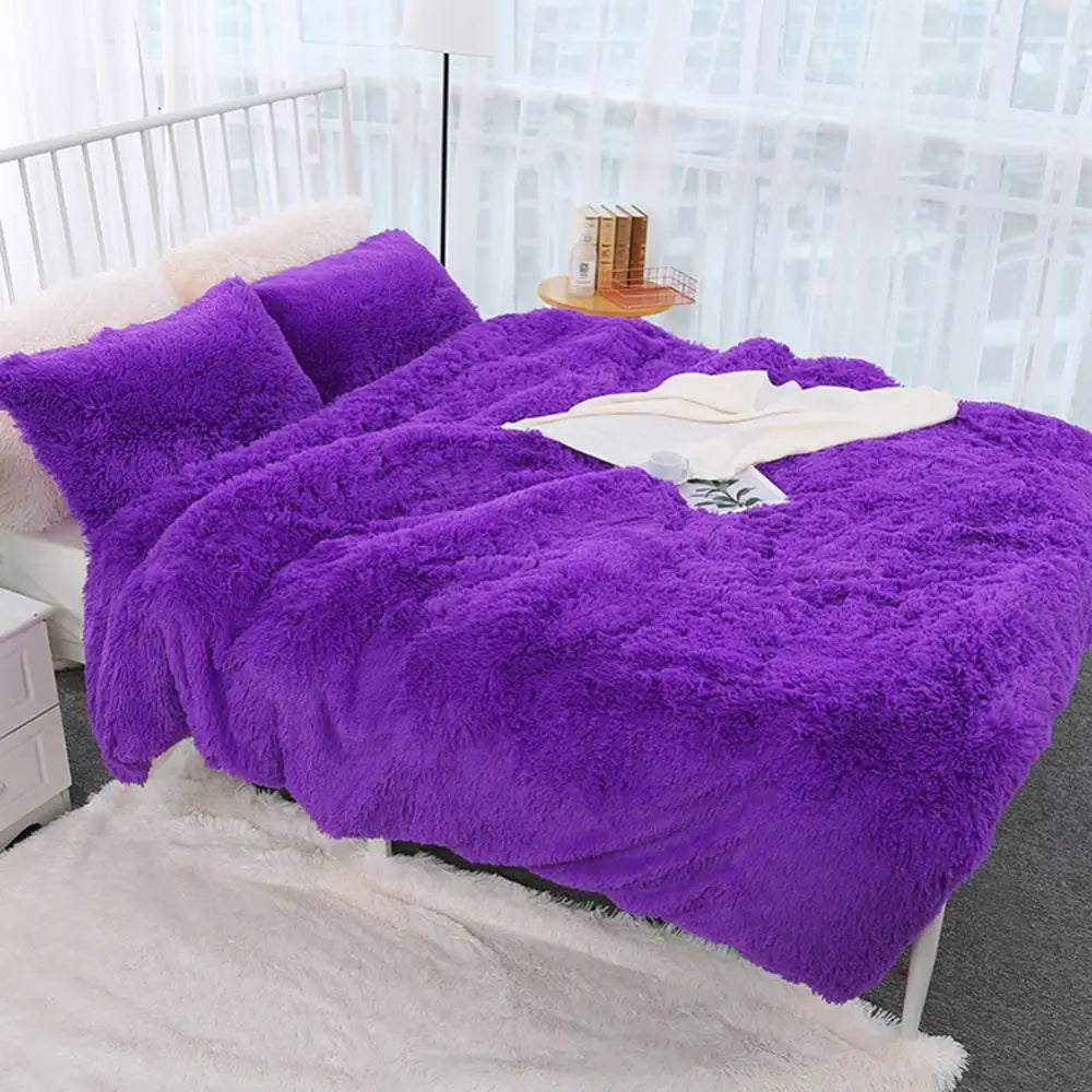 Soft Fluffy Plush Throw Blanket 80x120cm | Warm Shaggy Bedspread Plush Throw Blanket Babs