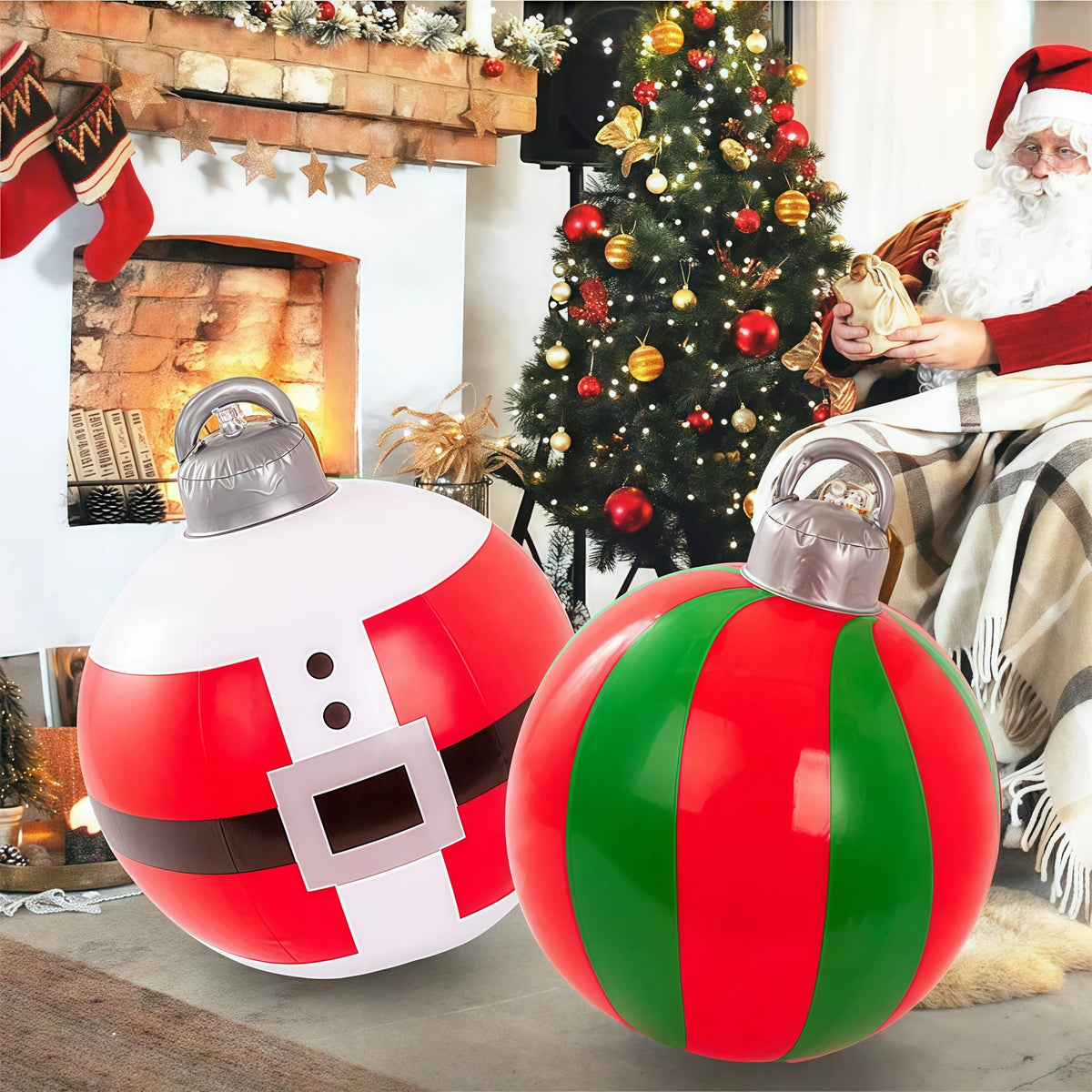 40cm Giant Inflatable Christmas Ball PVC Outdoor Xmas Ornament Inflatable Christmas Ornament Babs