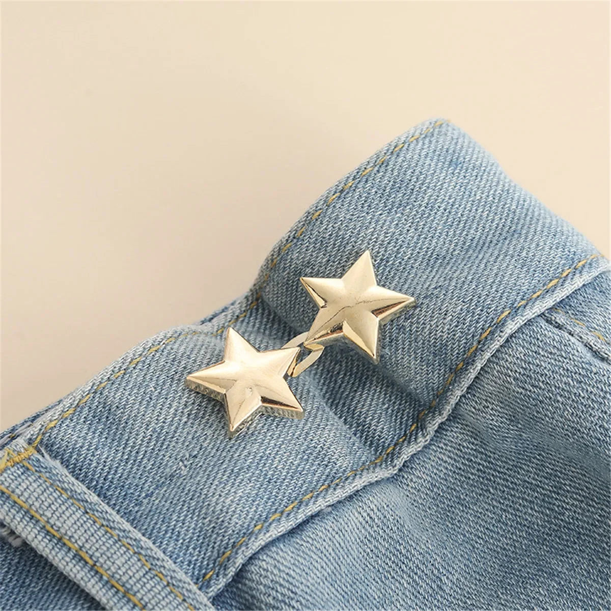 Adjustable Jeans Button Clips – No-Sew Waist Tightener Clothing Button Adjuster Babs