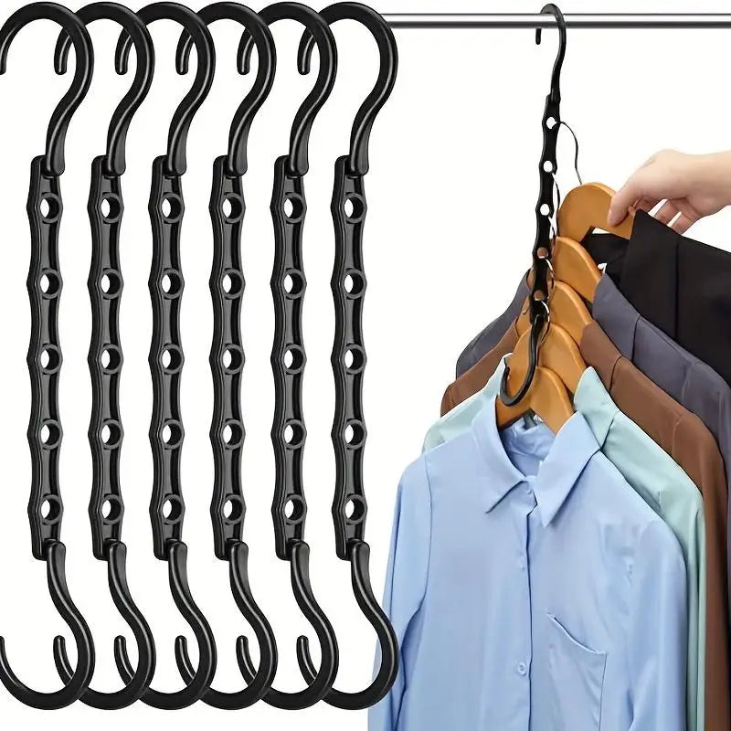 6-Pack Magic Space-Saving Multi Hangers – Closet Organizer Closet Multi Hangers Babs