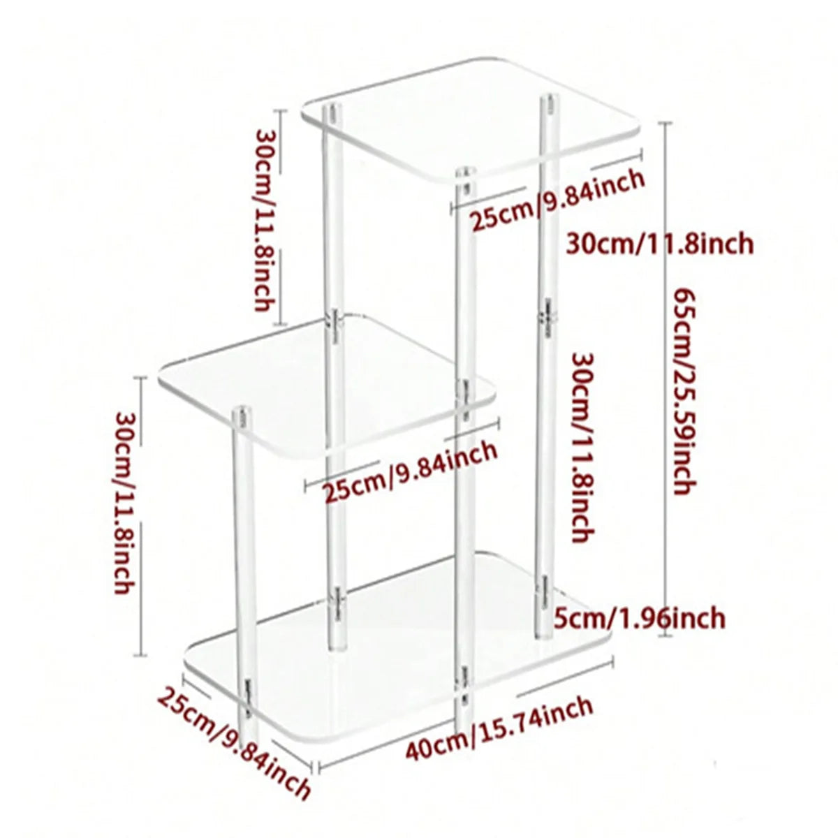 Transparent Acrylic Side Table – Modern Minimalist Design Acrylic Side Table Babs Square Desktop