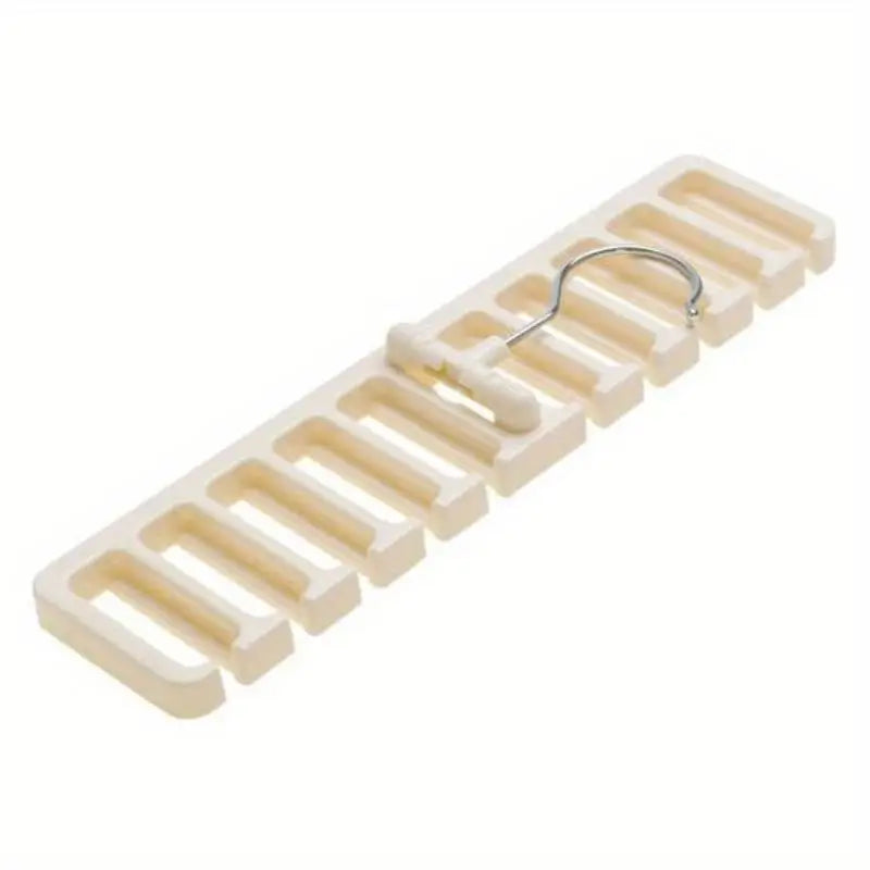 2-Pack Rotating Tie Belt Scarf Hanger Closet Organizer Rack Wardrobe Organizer Rack Babs White-2pcs