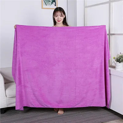 Thicken Microfiber Bath Towel – Large, Quick-Dry, Hotel Quality Microfiber Bath Towel Babs Medium Purple 35X75CM