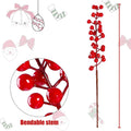 Artificial Holly Berry Branches 5/10 Pcs – Christmas Home Decor Artificial Holiday Branches Babs Red 5 pcs