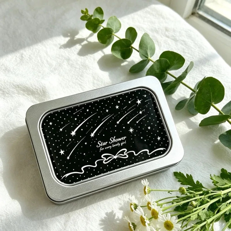 Square Matte Tin Box with Window | Photocard Organizer Tin Storage Box Babs