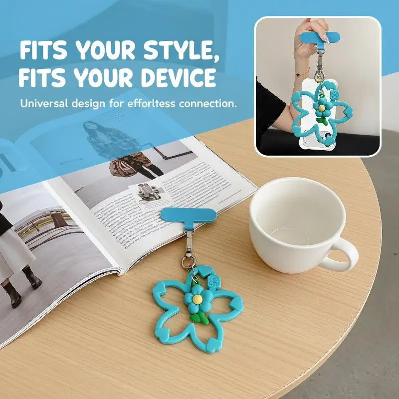 Silicone Cherry Blossom Phone Wrist Strap & Lanyard Charm Phone Wrist Strap Babs