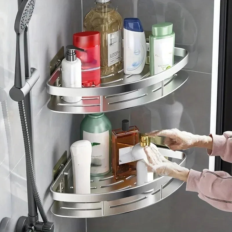 No-Drill Bathroom Toilet Paper Holder Shelf & Storage Bathroom Shelf Holder Babs