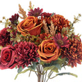 Artificial Silk Flower Bouquet – Roses, Daisies & Chrysanthemums Artificial Flower Bouquet Babs orange
