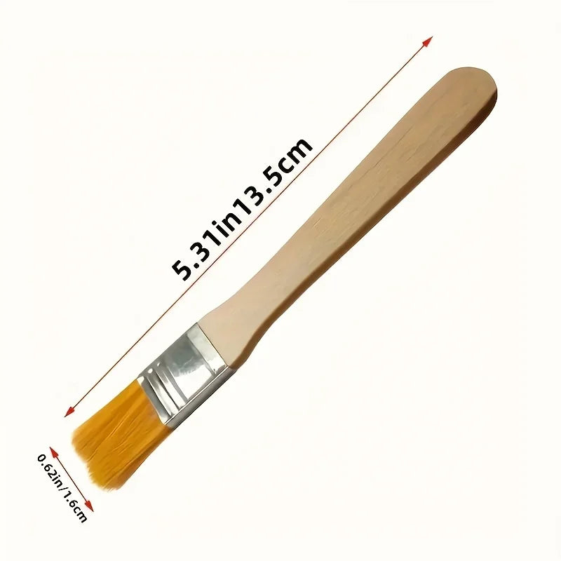 10Pcs Nylon Bristle Paint Brush Set – Wood Handle, Oil & Cleaning Paint Brush Set Babs 10PCS