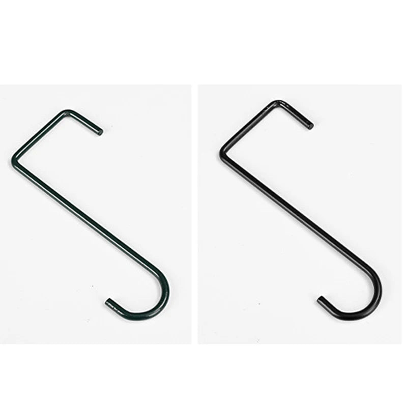 2-Pack Brown Steel Fence Hooks for Plants, Feeders & Lights Fence Plant Hooks Babs 2Pcs