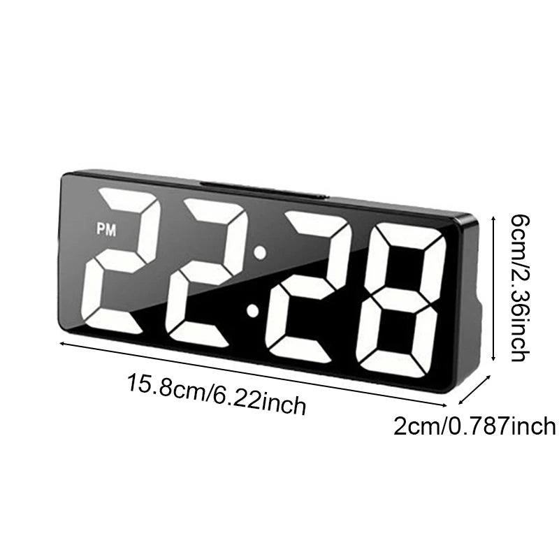 LED Digital Alarm Clock – Voice Control, 12/24H, USB or Battery Digital Alarm Clock Babs