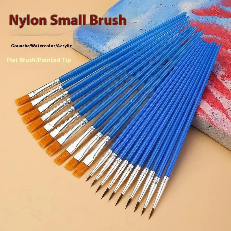Nylon Paint Brush Set – Oil, Acrylic & Watercolor Painting Paint Brush Set Babs