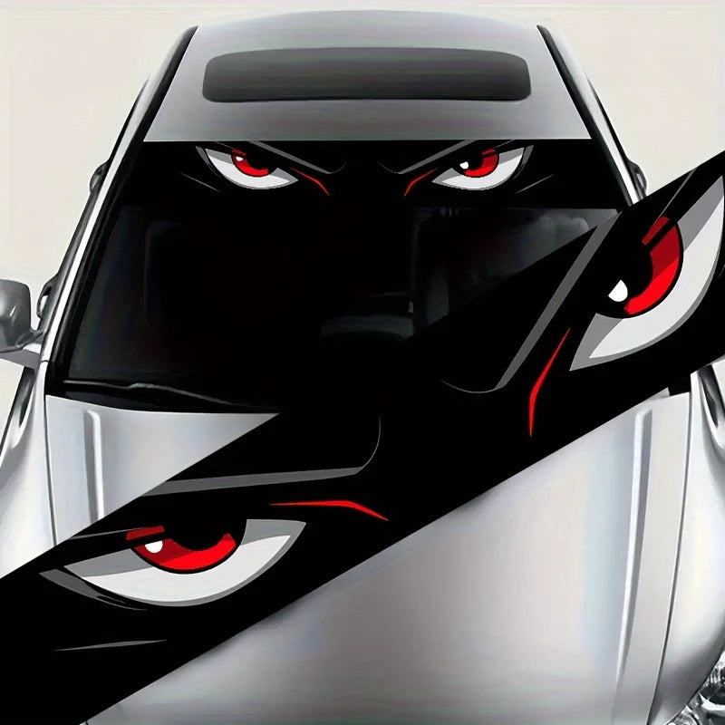 Angry Eyes Cartoon Car Window Decals – Stylish Auto Stickers Car Window Decal Babs