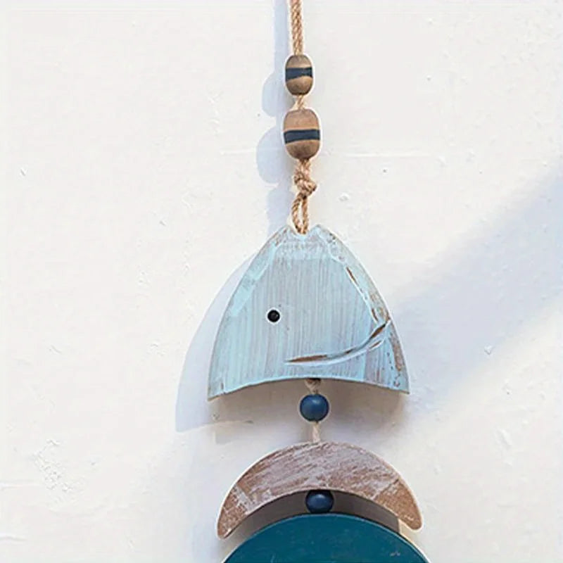 Mediterranean Wooden Fish Wall Hanging – Nautical Home Decor Wall Hanging Ornament Babs