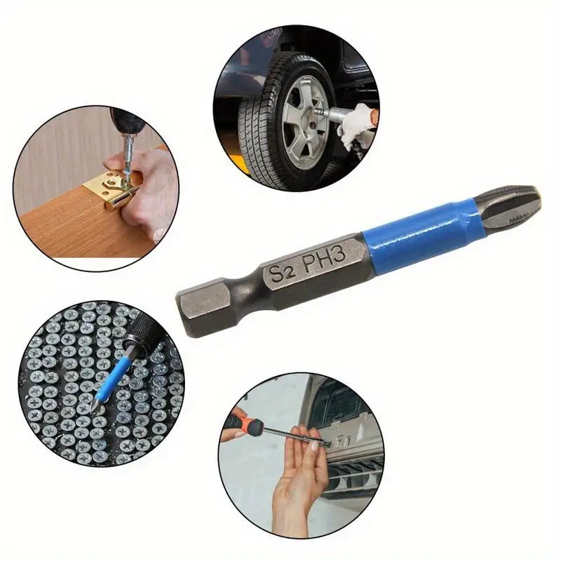 6pc Hex Anti-Skid Electric Screwdriver Bit Set PH PZ Cross Head Screwdriver Bit Set Babs