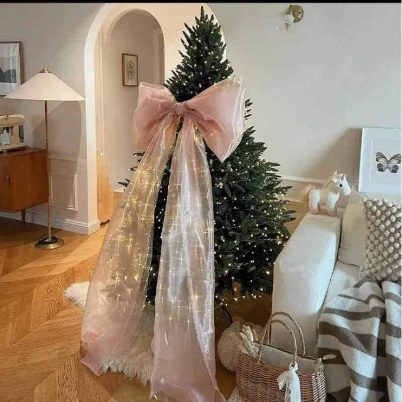 Oversized Pearl Sheen Bow Pendant – Christmas Tree Hanging Decor Christmas Bow Ornament Babs