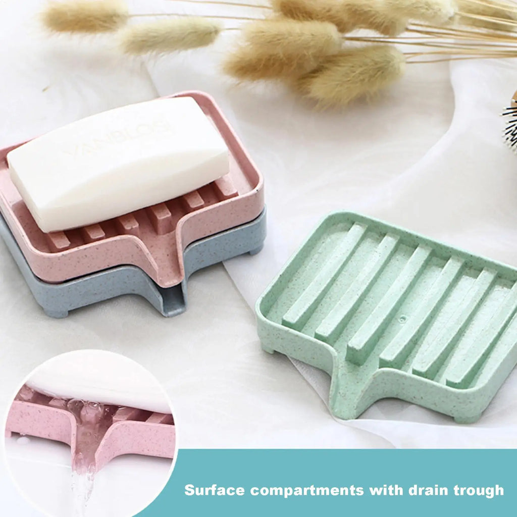 Soap Dish with Drain – Multipurpose Shower Soap Tray Soap Dish Babs
