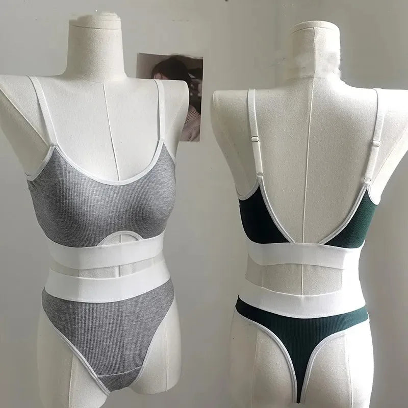 Women's Seamless Push Up Bra & Panties Set – Cotton Lingerie Lingerie Bra Set Babs