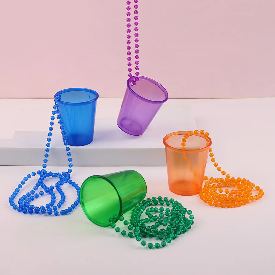 12pc Beaded Necklace Shot Cups – Bachelorette & Party Favors Party Shot Cup Set Babs