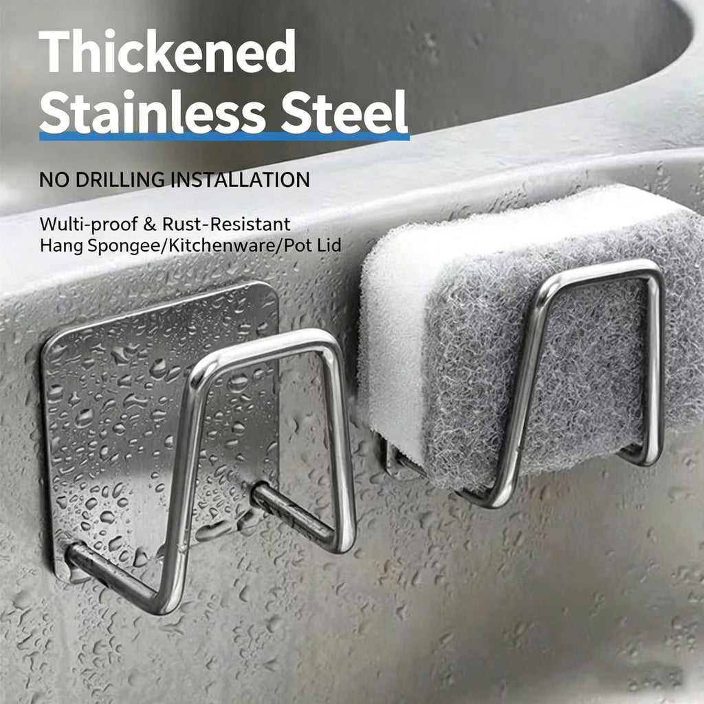 Stainless Steel Sink Sponge Rack & Kitchen Organizer Holder Sink Organizer Rack Babs